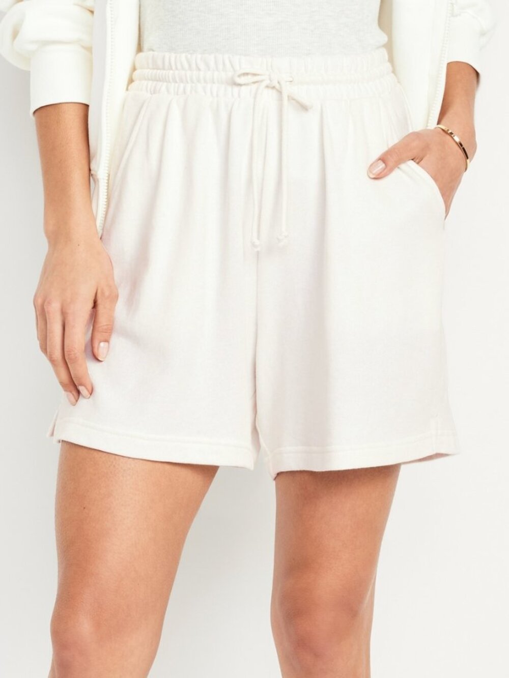 Old Navy - NWOT - XXL - White Extra High-Waisted Terry Shorts (5 inch inseam)